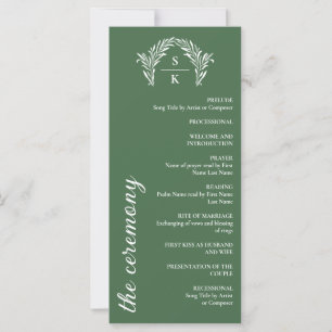Fern Grönt Arch WAN Monogram Bröllop