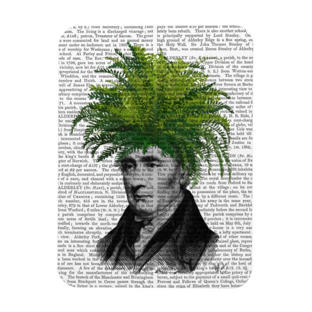 Fern Head Plant Head Magnet (Vertikal)