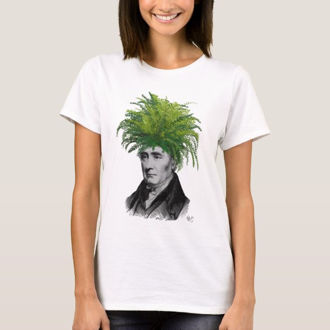 Fern Head Plant Head Tee Shirt (Framsida)