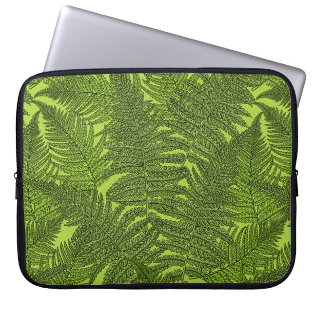 Fern i grönt laptop fodral (Framsidan)