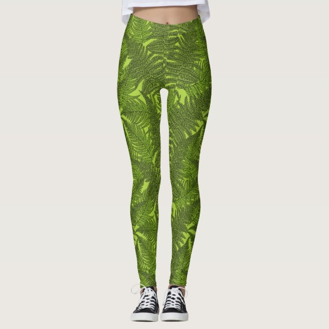 Fern i grönt leggings (Framsida)