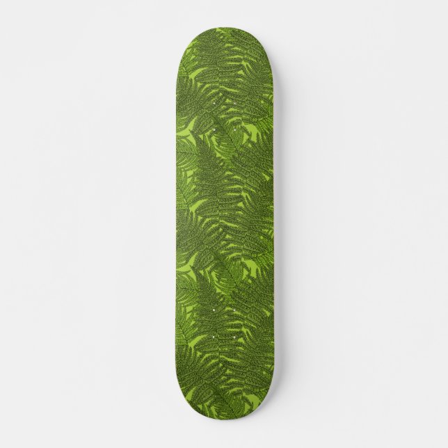 Fern i grönt mini skateboard bräda 18,5 cm (Framsida)