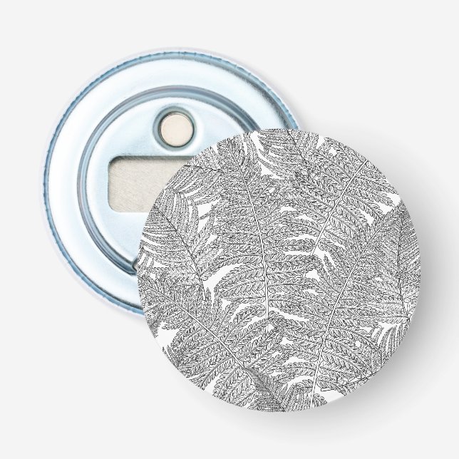 Fern i svartvitt flasköppnare (Framsidan)