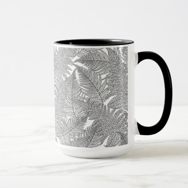 Fern i svartvitt mugg (Höger)