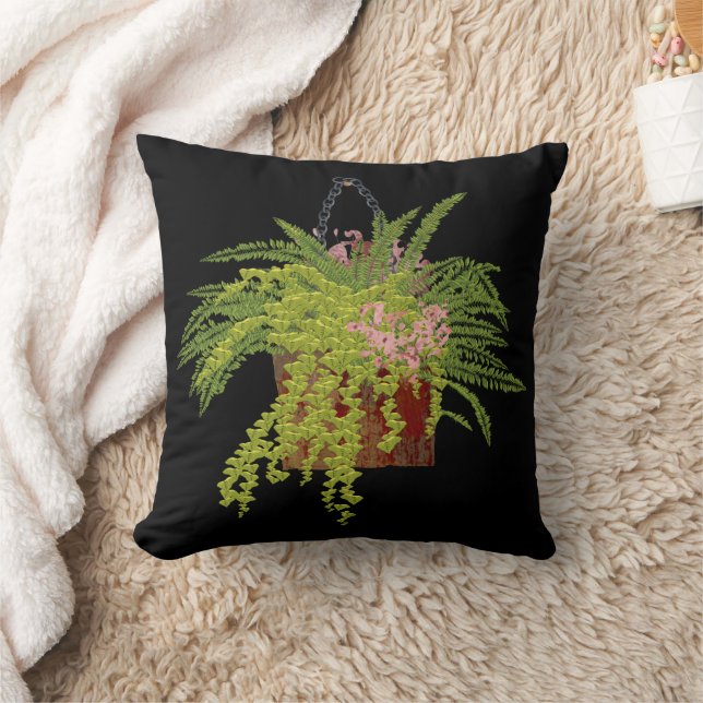 Fern Ivy Hängande Växt Botanisk Illustrationskonst Kudde (Filt)