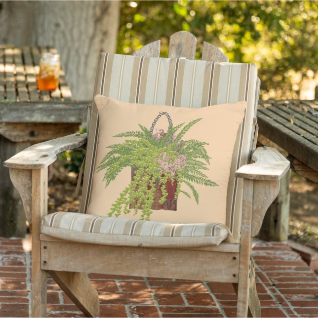 Fern Ivy Hängande Växt Botanisk Illustrationskonst Kudde (Stol)