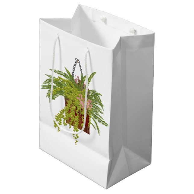 Fern Ivy Hanging Plant Botanical Illustration Art (Framsidan Vinklad)