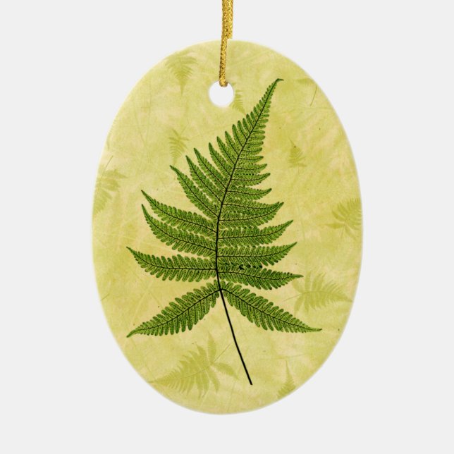 Fern Julgransprydnad Keramik (Framsidan)