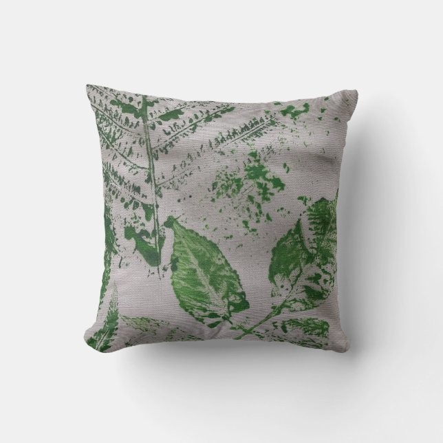 Fern Löv Grått Printaking botanical Pillow Kudde (Framsida)