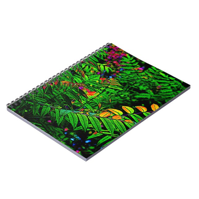 Fern Löv Notebook Anteckningsbok Med Spiral (Vänstra Sidan)