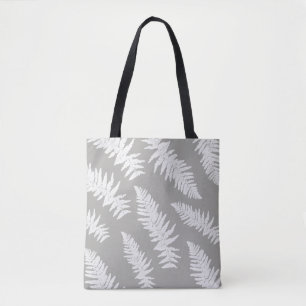 Fern Löv Print Grått Tote Bag Tygkasse