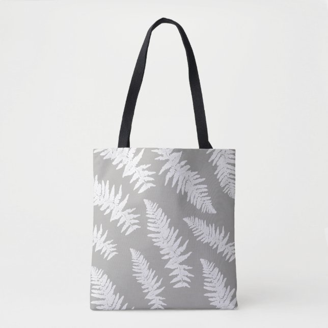 Fern Löv Print Grått Tote Bag Tygkasse (Framsida)