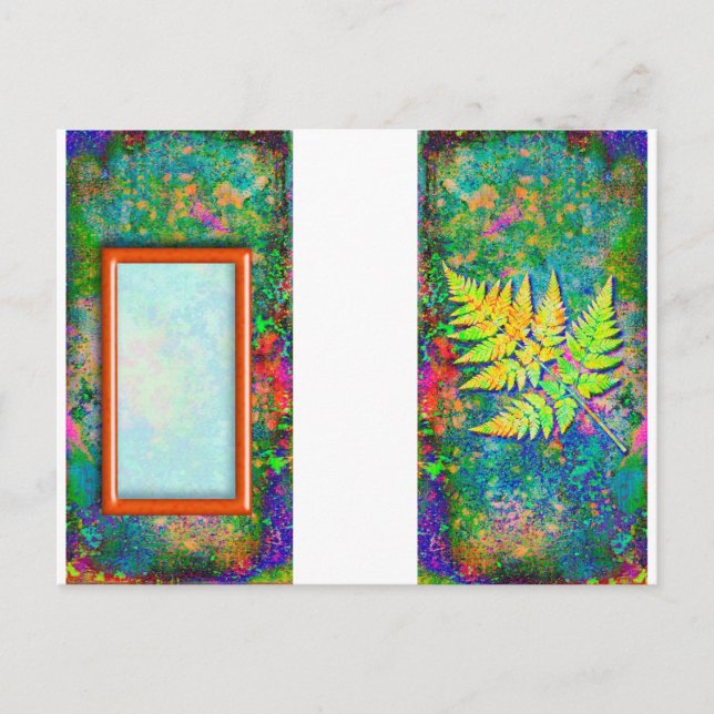 Fern Luggage Tag Vykort (Framsida)