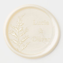 Fern med Monogram eller Bride och Groom's Namn