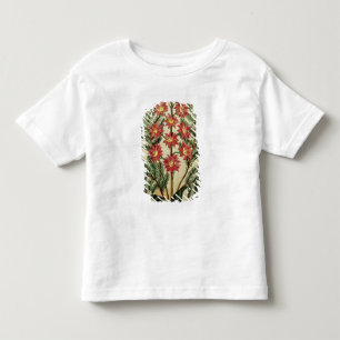 Fern med rött och gula blommor t-shirt