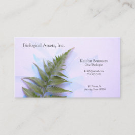 Fern på blå penseldrag visitkort