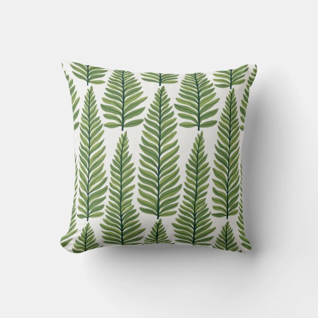 Fern Pattern – Elegant Botanical Leaf Design Kudde (Framsida)