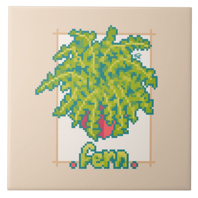 Fern Pixelart  Kakelplatta (Framsidan)