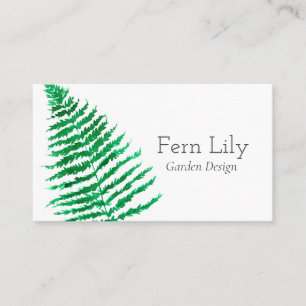 Fern Plant Watercolor Botanical Illustration Visitkort