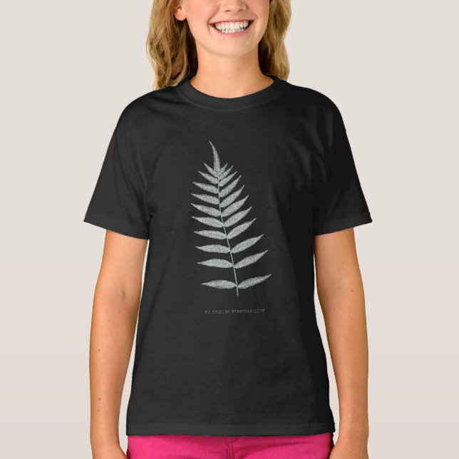 Fern - Polypodyum Fraxinifolium - röntgeneffekt -  T Shirt (Framsida)
