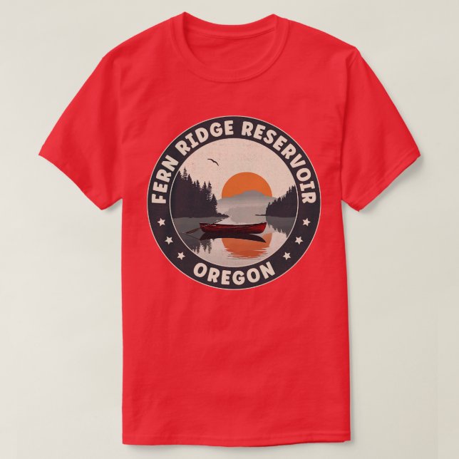 Fern Ridge Reservoir Oregon Sunset T Shirt (Design framsida)