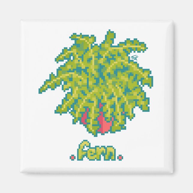 Fern, varen Pixelart, Pixel Art Magnet (Framsidan)