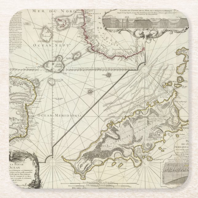 Fernand de Noronha Ö Underlägg Papper Kvadrat (Framsidan)