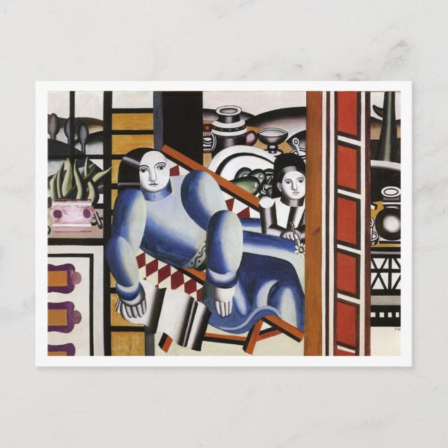 Fernand Léger, 1922, La femme et l'enfant, Modern Vykort (Framsida)