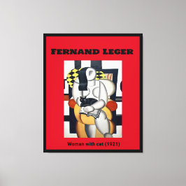 Fernand Leger: Woman with cat (1921) Canvastryck