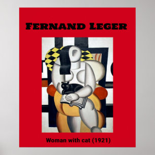 Fernand Leger: Woman with cat (1921) Poster