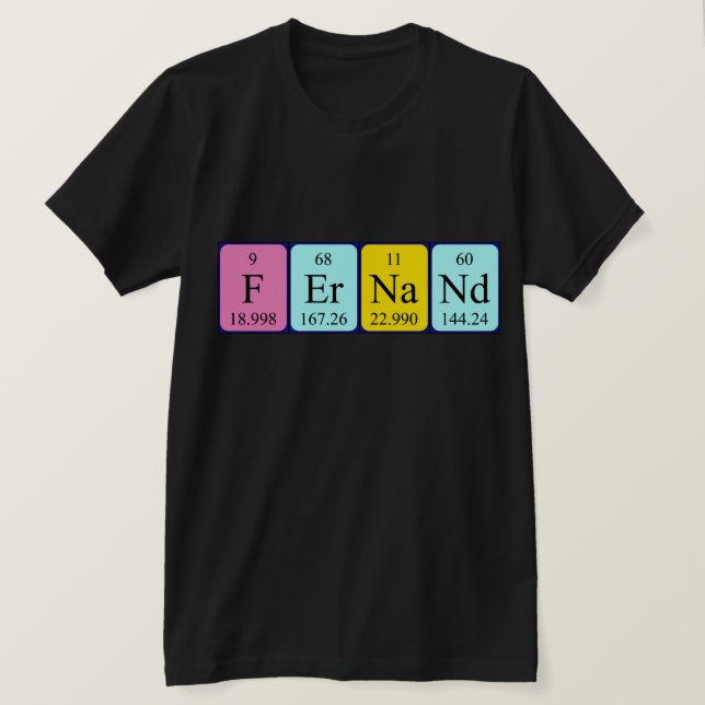 Fernand Periodisk skjorta bord namn T Shirt (Design framsida)