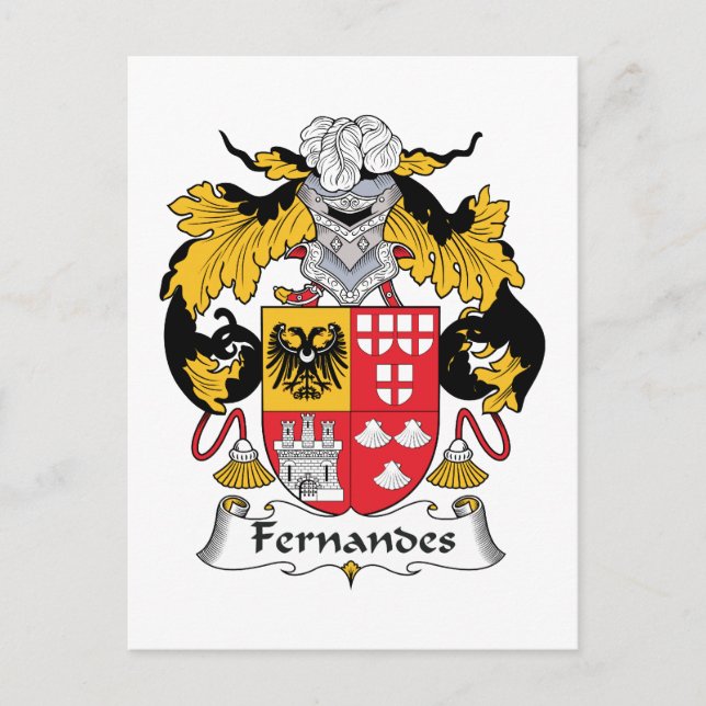 Fernandes Family Crest Vykort (Framsida)