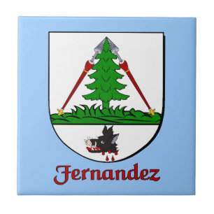 Fernandez Family Shield Decorative Tile Kakelplatta