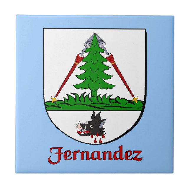 Fernandez Family Shield Decorative Tile Kakelplatta (Framsidan)