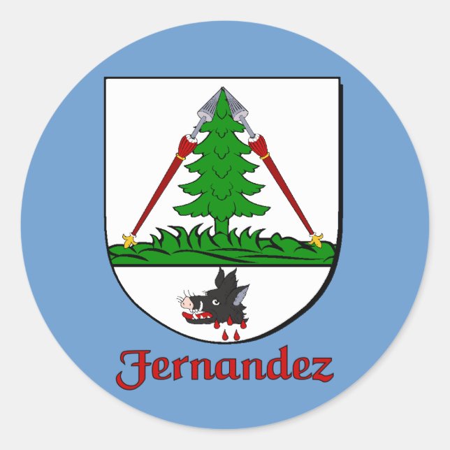 Fernandez Family Shield Stickers Runt Klistermärke (Framsida)