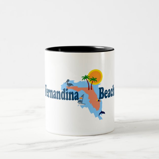 Fernandina Beach. Två-Tonad Mugg (Center)