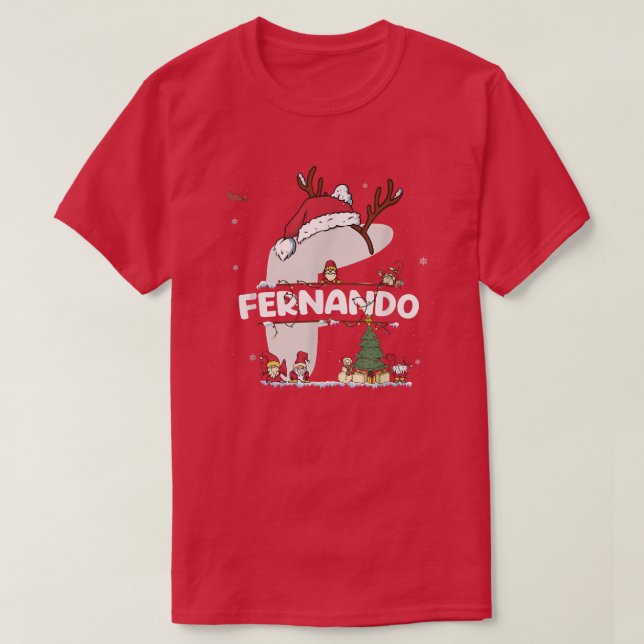 Fernando Christmas  w Fernando Name for funny Xmas T Shirt (Design framsida)