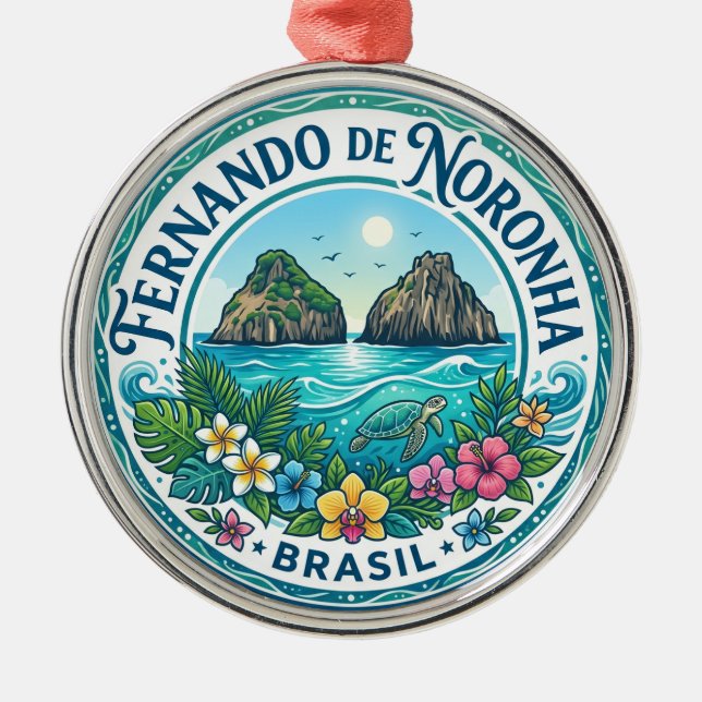 Fernando de Noronha Brasilien Julgransprydnad Metall (Framsidan)