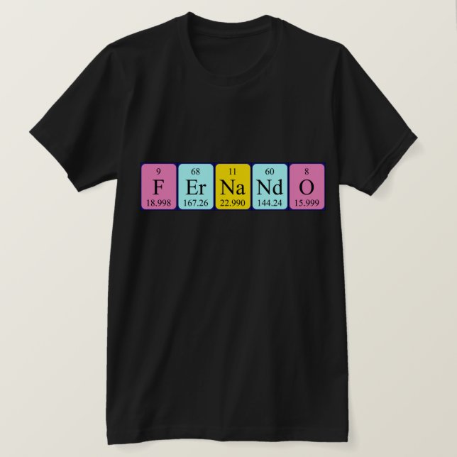 Fernando Periodiska bord namn-skjorta T Shirt (Design framsida)