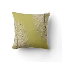 Fernblad Lime Grön Beige Brun