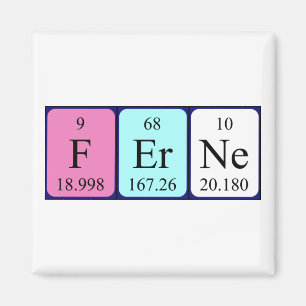 Ferne Perie bord namn magnet