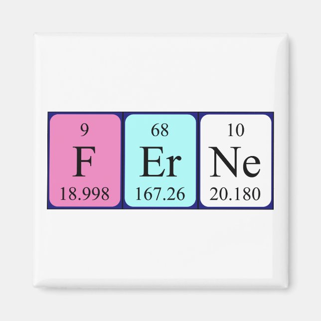 Ferne Perie bord namn magnet (Framsidan)