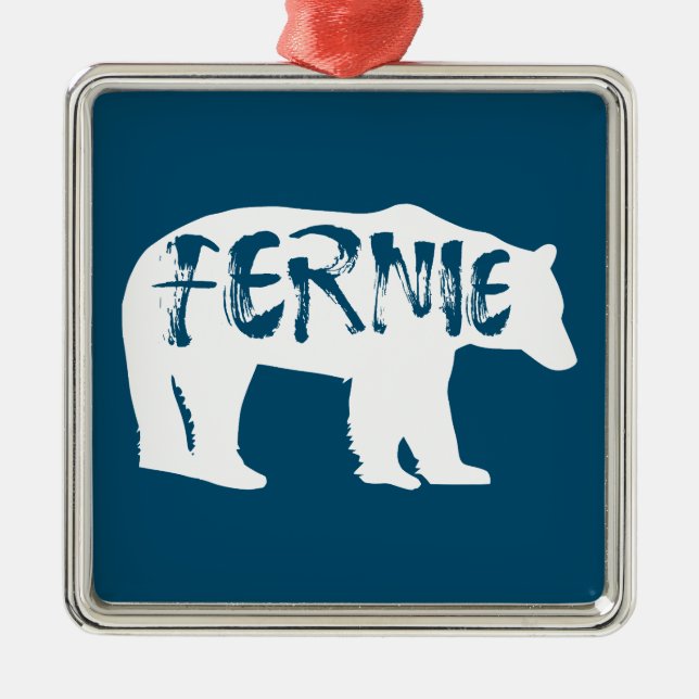 Fernie British Columbia Bear Julgransprydnad Metall (Framsidan)