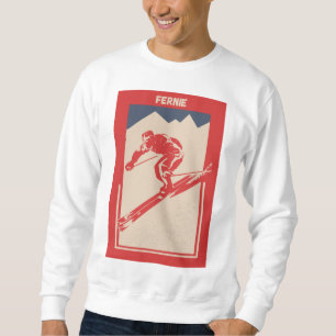 Fernie British Columbia Canada Ski Resort - Retro Lång Ärmad Tröja