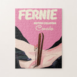 Fernie British Columbia Ski poster Pussel