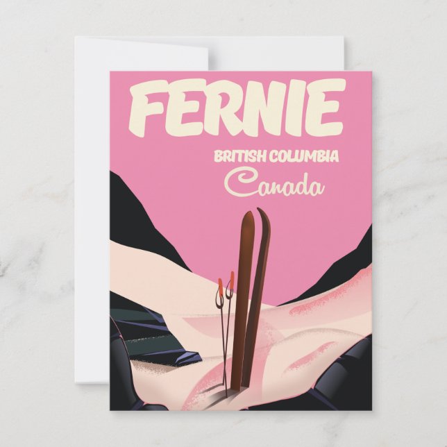 Fernie British Columbia skidposter (Framsida)