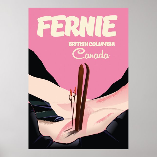 Fernie British Columbia skidposter Poster (Framsidan)