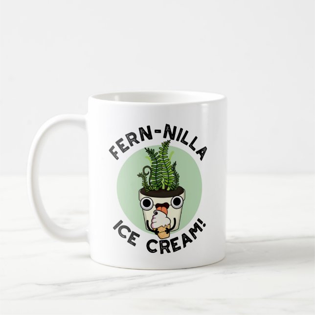 Fernilla Ice Cream Funny Ice Cream Plant Pun Kaffemugg (Vänster)