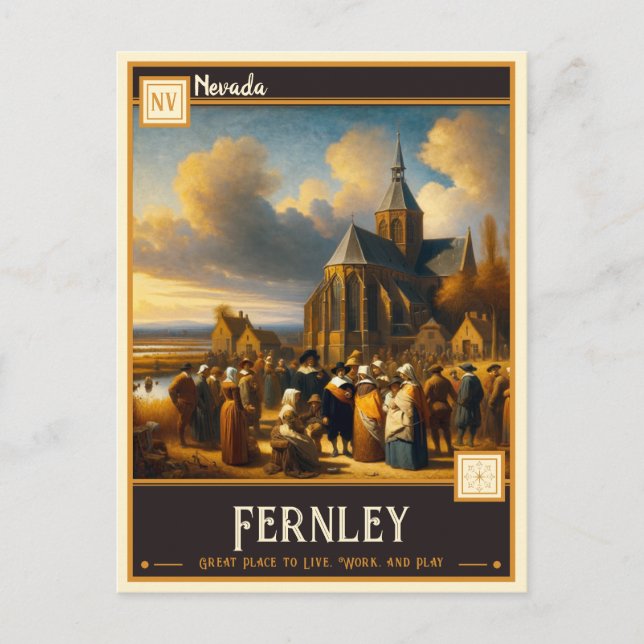 Fernley, Nevada | VINTAGE Vykort (Framsida)