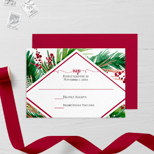 Ferns and Berries Winter Wedding OSA kort